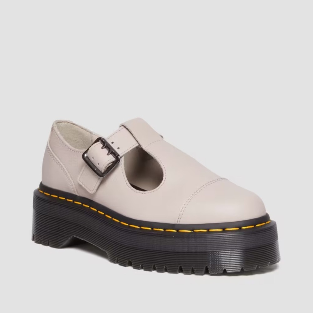 BETHAN PISA LEATHER PLATFORM MARY JANE SHOES - size 7